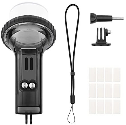 Custodia Impermeabile per Fotocamera, profondità Impermeabile 60 M con Adattatore di Montaggio Standard per Action Camera con Selfie Stick, Immersioni, Surf, Kayak