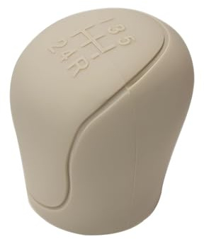 EWRMW Auto Schaltknäufe Abdeckung für FIAT 500 (2007) 2007 2008 2009 2010 2011 2012 2013 2014 2015 2016, 6 Gang TPU Silikon Schaltknauf Abdeckung Für Manueller Die Meisten Fahrzeuge,A/Beige