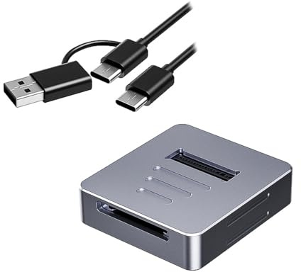 LLINthy Reliability NVMe - Adaptador de carcasa de unidades sólidas para laptop, lector de discos duros de escritorio, mejora con cable