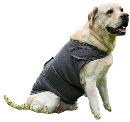 YYDPYZBD Husdjur Handdukar Ångest Kappa Hundar, Lugnande Väst Lätt Wrap, Fortsätter Lugnande Jacka Komfort-Grå-S