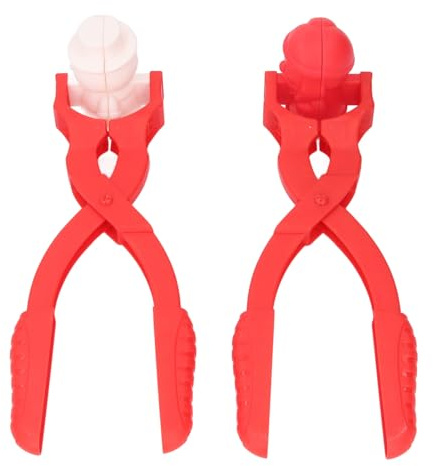 Glomora Snowball Maker Tool 2 Pack Durable Plastic Winter Snowball Fight Clip with Anti Slip Handle for Kids Outdoor Indoor Snow Play
