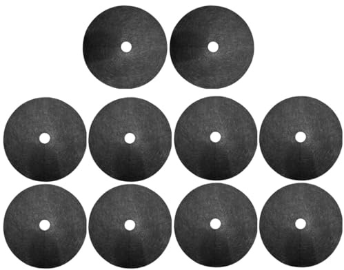 GALPADA Telo da Giardino per Diserbo Non Tessuto Traspirante 10 Pezzi 32 CM Foro 4 CM per Copertura Terreno Frutteto e Serra