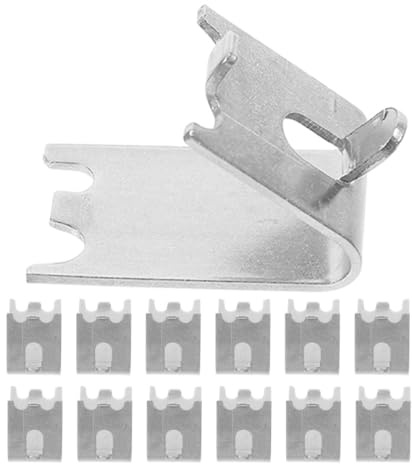 Gatuida 14pcs Stainless Steel Refrigerator Shelf Clips Universal Compatibility and Wear Resistance, Freezer Cooler Shelf Support Replacement Buckles for Commercial and Residential Use