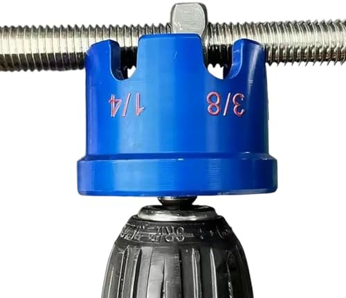 Chemin d'écrou pour perceuse - Adaptateur d'entraînement de tige fileté rapide Convient à 1/4 3/8 1/2 tige tige hexagonale Accessoires pour outils électriques Construction d'aluminium Prise de