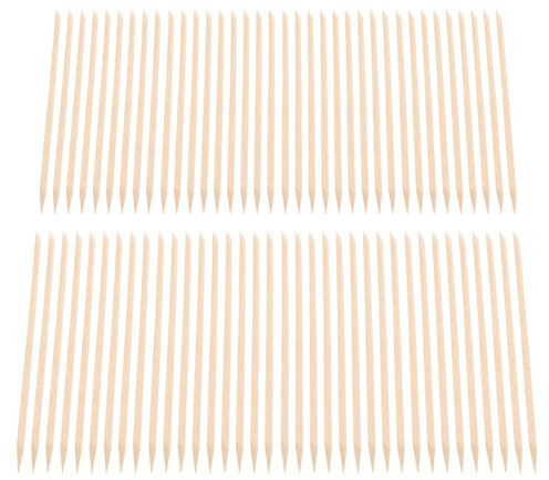 Toyvian 100 Bâtonnets en Bois d’Érable pour Manucure et Pédicure Multi-Usages Taille Compacte Outils pour Cuticules D’Ongles Bâtonnets de Nettoyage Kit Manucure Professionnel et