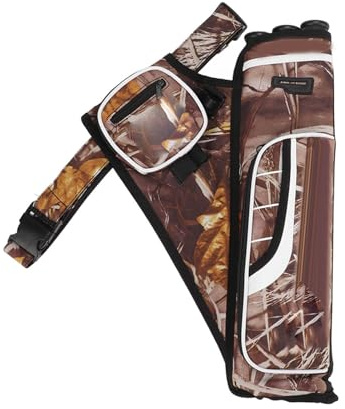 CHICIRIS Sac de Support de Tir à l'arc Carquois, Rangement de Flèches en Tissu Oxford Léger, Ceinture de Taille Réglable pour la Chasse à l'arc Classique composé et la Pratique de la Cible