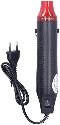 Zerodis Mini Pistola de Calor, Pistola de Aire Caliente Portátil de Mano de 300 W con Cable de 3,28 Pies 200 ℃ para Estampado de Plástico Retráctil (Enchufe UE 230V)