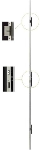 Iseo SQA60405 - Cerradura multipunto para Larder Performa-Testera plana (2300 x 24 x 3 mm, acero inoxidable y espaciador 92 mm, eje 35 mm-7232013028, NSP