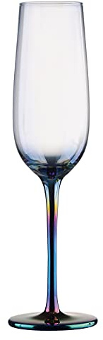 Artland - Mirage Champagne Flutes - Set Of 2 - Multicolour Electroplated Design