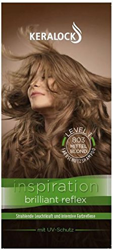 KERALOCK inspiration brilliant reflex Farbshampoo, mittelblond, 14 ml, 6er Pack (6 x 14 ml)