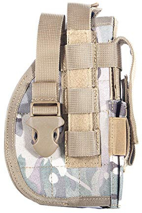 Gexgune Universal Tactical Pistole Holster Rechte Hand Molle Pistolenholster Combat Airsoft Taille Gürtelholster Schwarz Tan Grün Für Rechtshänder (5 Farben optional)
