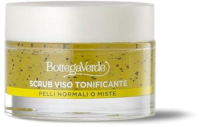 Bottega Verde - Zuccheri di Bellezza, Scrub di Zucchero Tonificante, 50 ml, con Zucchero di Canna ed Estratti di Limone e Zenzero, Esfoliante Purificante, per Pelli Normali o Miste