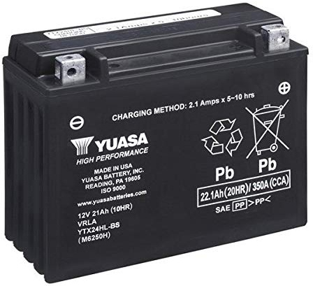 Accu MOTO YUASA YTX24HL-BS // 12V 21Ah