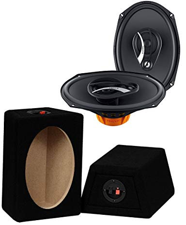 Mediadox 16x23cm (6x9) Auto Oval Lautsprecher/Boxen/Speaker Set von Hertz (DCX 690.3) + MDF Gehäuse - 180 Watt MAX