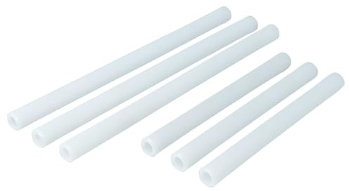 vhbw 6x Glashalter kompatibel mit allen gängigen Geschirrspülern | Universal Aufsteckhalter Set (3x kurz & 3x lang), Kunststoff, weiß