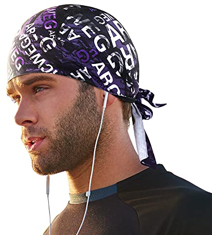 Arcweg Bandana Cap Laufmütze Atmungsaktiv Schnelltrocknend Kopftuch Pirat Kappe UV Schutz Bandanas mit verstellbar Band Radsport Fahrrad Kopfbedeckung Sommermütze Schweißabsorbierend UPF 50+