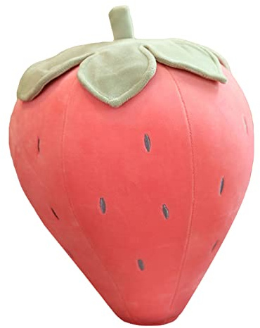 Martin Kench Erdbeere Plüschtiere Plüsch Dekokissen Kopfkissen Kissen Geburstagsgeschenke Sitzkissen Zierkissen für Kinderzimmer Sofa Dekoration (rosa,22cm)