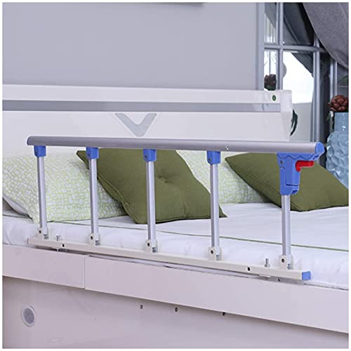 ACiyD Seite für ältere Bettgitter Hilfsgriff Geländer Bettseitengitter für Erwachsene Sicherheit klappbarer Handlauf Schaukelgriff weiß blau Aluminiumlegierung Hilfsbett Seitenhandlauf (120 x 40 cm)