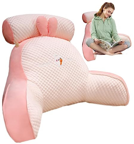 Samuliy Bettkissen, Sitzkeilauflage für Rückenstütze | Tragbares Bett-Stuhl-Armkissen mit abnehmbarem, flauschigem Nackenkissen für Bodenlesen, Couch, Tagesbett, Bücher