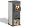 Briconess.com Stufa a Legna con Struttura in Acciaio e vano Porta Legna 5,3 kw - Red