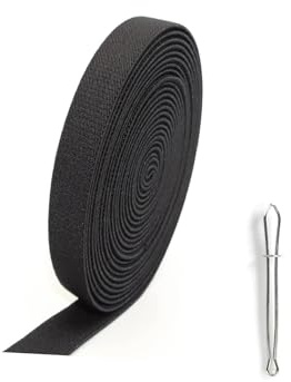 Gummiband Schwarze Breite, Gummilitze Elastisches zum Nähen,Nicht Leicht Verformbar,Elastisches Farbband,elastisches Band zum Nähen,Gummiband zum Nähen von Gummibändern (black 1.5cm)