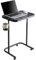 Keepo Bandeja de TV de metal con ruedas/ruedas, mesa auxiliar, bandeja de comida ajustable, mesa plegable para laptop con 3 alturas, ángulos de inclinación de 0 a 90 grados, escritorio portátil sobre