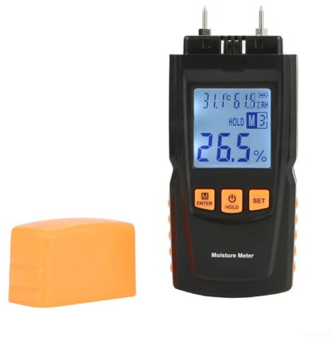 Tester di umidità del legno di Digital GM610, igrometro portatile per uso professionale