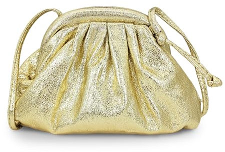 AdiStylinno Clutch Damen, Elegant Glitzer Tasche PU Abend Handtasche, Clutch Abendtasche, Wolkenform Knödel Crossbody Umhängetasche mit Abnehmbarem Schultergurt für Hochzeit Party (Gold)