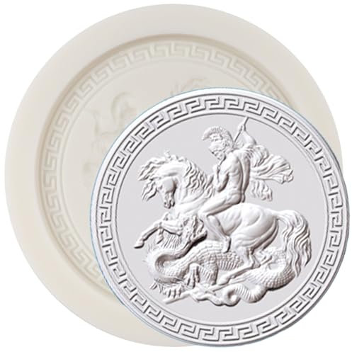 MINFEIDMS Angel Cameo Silicone Mould Ancient Greek Knight Fondant Moulds for Cake Decoration Cupcake Topper Sugar Craft Chocolate Candy Gum Paste Polymer Clay