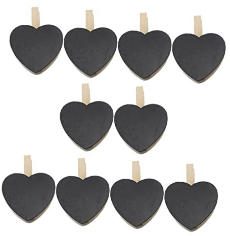 BUGUUYO 20 Stücke Holz Herz Foto Clip Decor Foto Pegs Leichte Für Home Office Verwenden