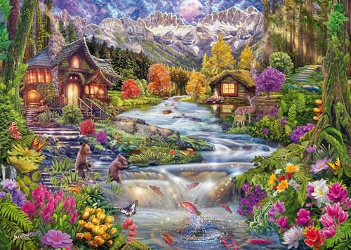 Schmidt 58868 Flussidyll in den Bergen, 2000 Teile Puzzle
