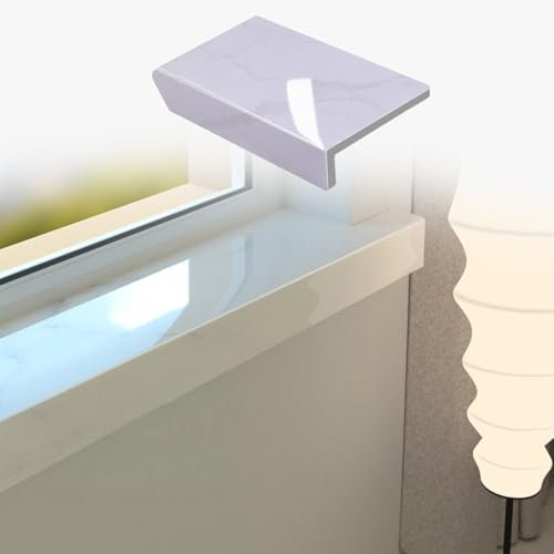 HPIRFYE Copertura per davanzale della Finestra in PVC Bianco Piastra di Protezione per Bordi di