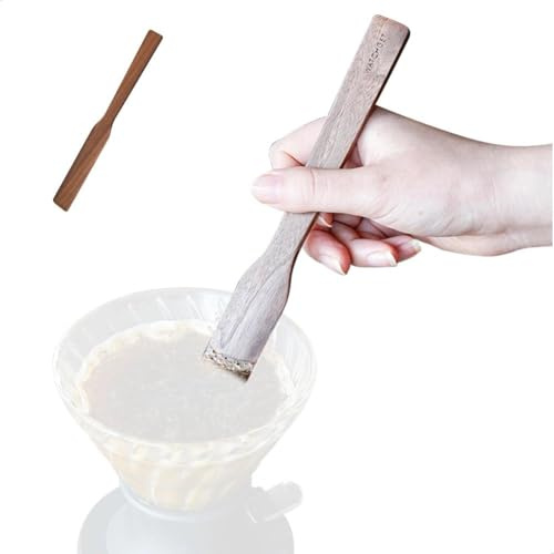 watchget Wooden Coffee Stirrer Stick 23.5cm French Press Spoon Reusable Coffee Brewer Stirrer for Coffee Maker