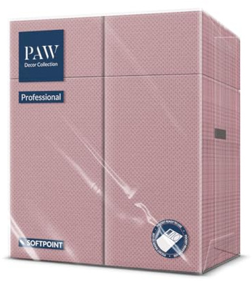 PAW - Besteckservietten aus Softpoint (32 x 38 cm 1/8 Bestecktasche) | 50 Stück | Perfekt für Pubs, Hotels oder Cafés | Serviettentaschen für Besteck | Staubiges Rosa