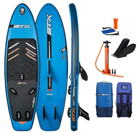CampSup WindSUP STX 9'2 WS Freeride Aufblasbares Stand Up Paddle Board mit Windsurf-Option | 280 x 85 x 15 cm | Surfboard für Einsteiger & Fortgeschrittene mit zubehör