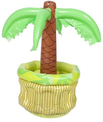 iplusmile Seau à Glace Gonflable Palmier pour Fête Tropicale, Décorations Piscine et Plage, PVC Robuste, Format Unique, Porte-glaçons Original pour Boisson Fraîche D’été