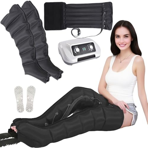 Bottes Pressothérapie Jambes, Massage par Compression Air, Drainage Lymphatique Corps Complet, Anti Jambes Lourdes, Soulagement Jambes Lourdes, Douleurs Musculaires et Rétention d'Eau