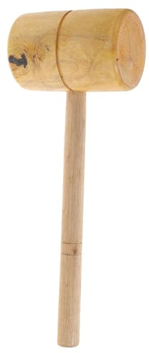 LIFKOME Large Wooden Mallet Wood Hammer with Solid Yellow Sandalwood Handle, Anti-Slip Woodworking Hammer for Carpentry and Woodwork, Professional Hand Tool for Workshop and DIY Tasks