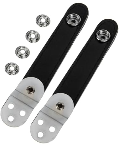 FRCOLOR Universal Strap Black Bellows Cowhide and Steel Double-layer, Belt with Buckle for Lightweight and Compact Replacement Fastener Accordion for Instrument Enthusiasts and Beginners