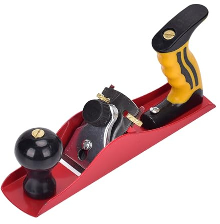SEAFRONT Raboteuse à Main, Outil de Rabotage Manuel avec Manche en Bois Ergonomique 9 Pouces pour le Travail du Bois, Acier à Haute Teneur en Carbone, Réglage Précis de la Profondeur