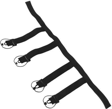 Toyvian Cinturón Elástico para Calcetines de Hockey XL Negro Clips de Sujeción Antideslizantes, Ligas Deportivas Resistentes y Soporte Ajustable para Práctica y Entrenamiento de Hockey
