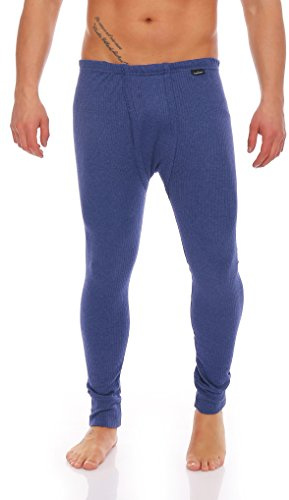 stylenmore Herren Thermo-Unterhose Lang Eingriff Komfortbund Innenfleece Winter Kälteschutz Wintersport Wandern Arbeitskleidung angeraut wärmend M-4XL Anthrazit Dunkelblau Grau