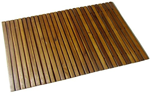 Festnight Badematte aus Akazienholz Holzbadematte Badezimmermatten Badvorleger 80 x 50 cm