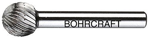 Bohrcraft 52150300600 BOC-52150300600 HSS-Frässtift Form D Kugel, 6,0 mm/Einfachverzahnung mit Spanbrecher Verpackung, 1 Stück, 1 V