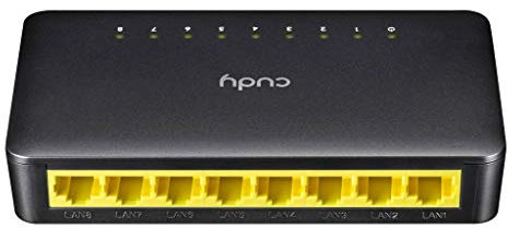 Cudy FS108D - Switch Fast Ethernet a 8 porte, 10/100 Mbit/s, con funzione plug-and-play, silenzioso e silenzioso