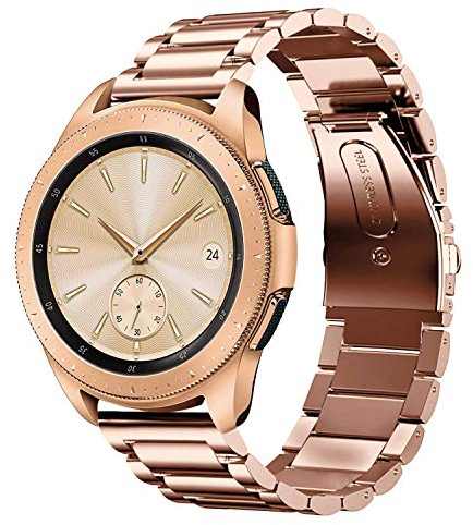 SUNDAREE Kompatibel mit Armband Samsung Galaxy Watch 42MM SM-R810/S2 Classic/Active/Garmin Venu Vívomove Trend/Huawei GT 4 42MM/AMAZFIT GTR MINI,20MM Metallarmband Edelstahl Uhrenarmband,Roségold