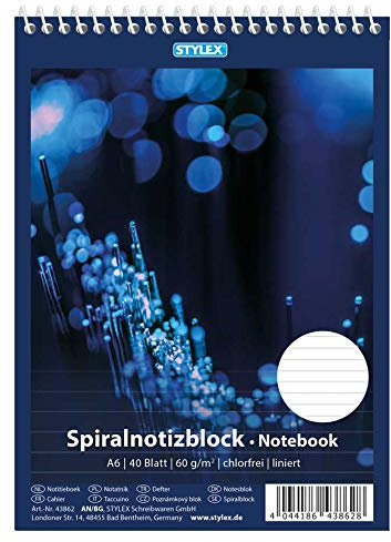 20x Spiral-Notizblock / Schreibblock / DIN A6 / liniert