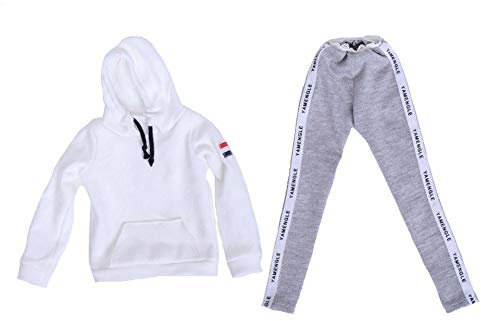 Uteruik Puppe BJD Sportswear Kleidung für 1/3 60 cm SD Puppe Mantel und Hose Casual Outfits Kostüm Zubehör (#C)