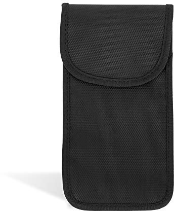 ECENCE 1x RFID-strålskyddsfodral Mobil Smartphone No-Signal signalblockering Fodral svart