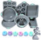 To encounter 31 Pieces Silicone Baking Pans Set, Nonstick Bakeware Sets, BPA Free Silicone Molds, with Metal Reinforced Frame More Strength, Light Grey